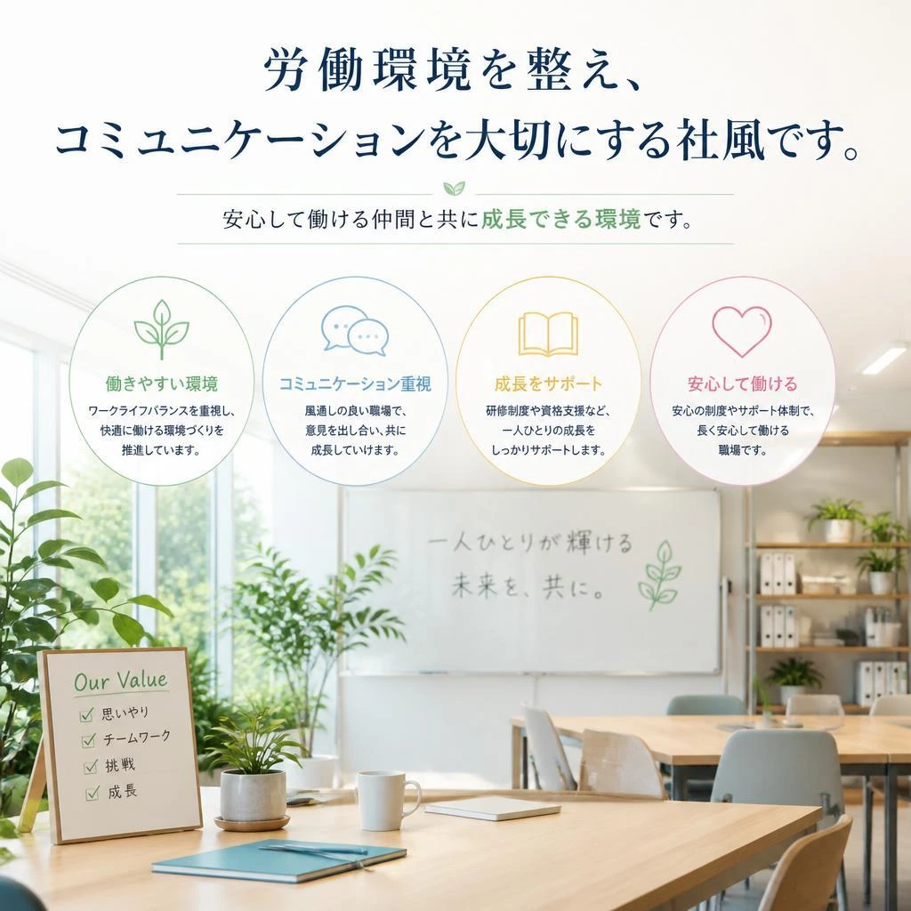 充実した働きやすい環境！