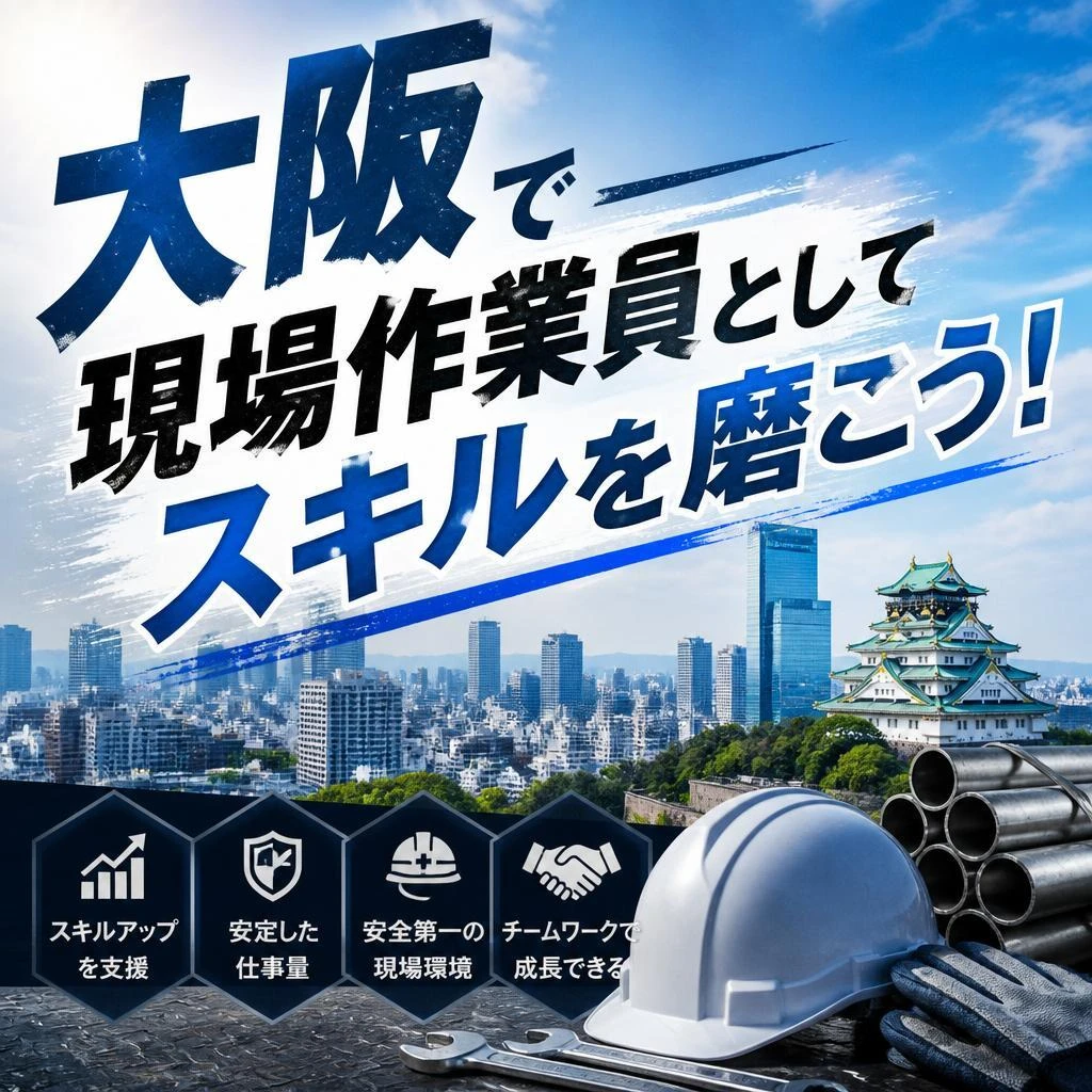 大阪で現場作業員としてスキルを磨こう！