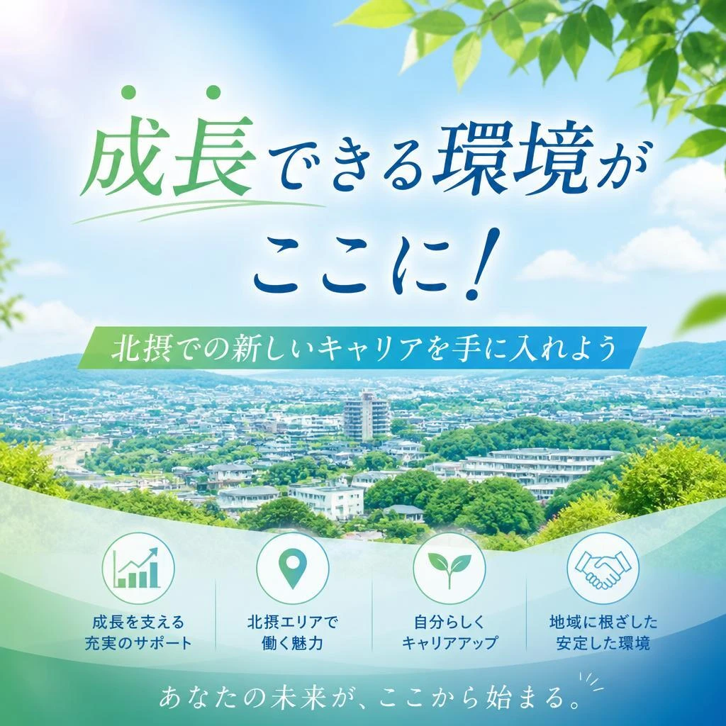 成長できる環境がここに！北摂での新しいキャリアを手に入れよう