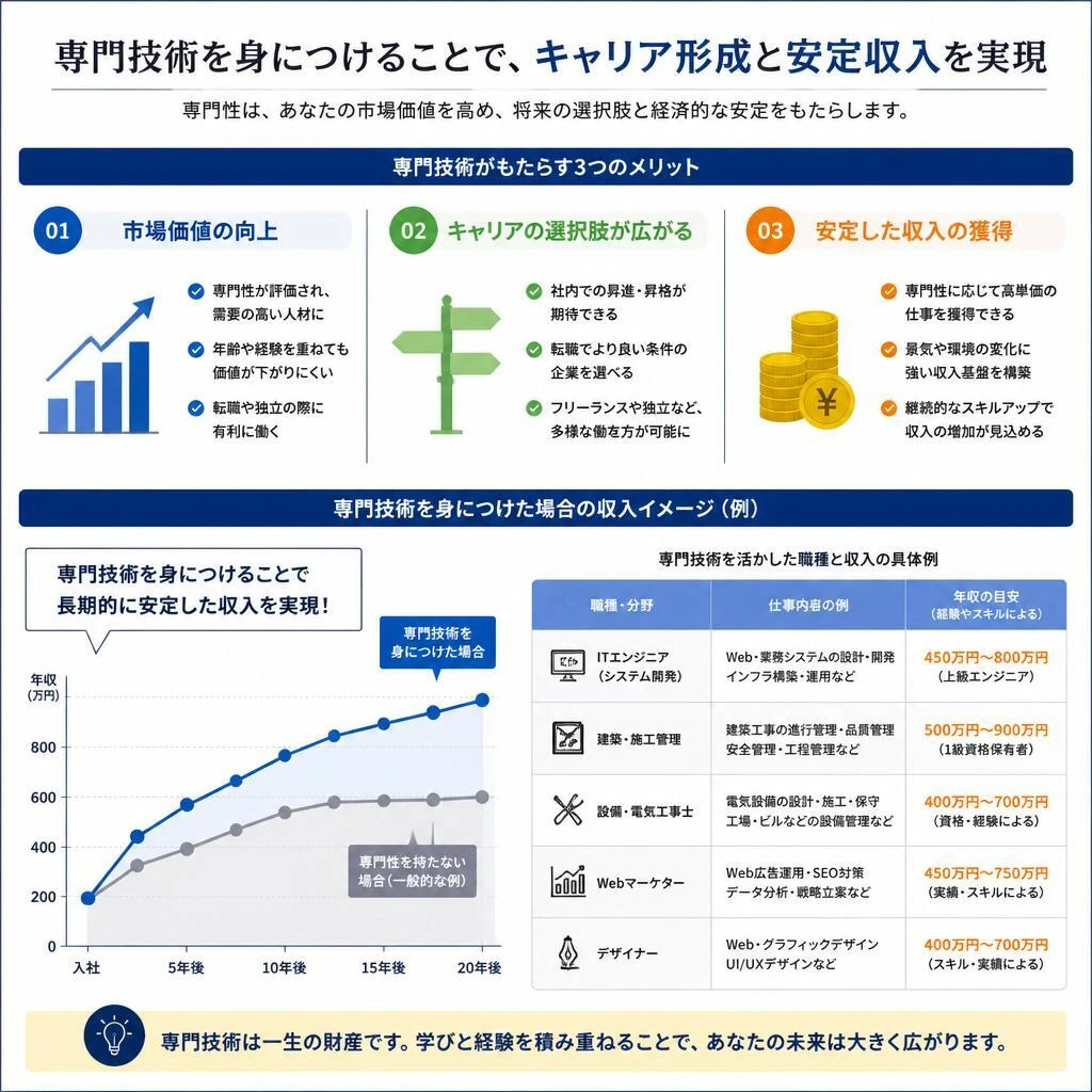 手に職をつける利点