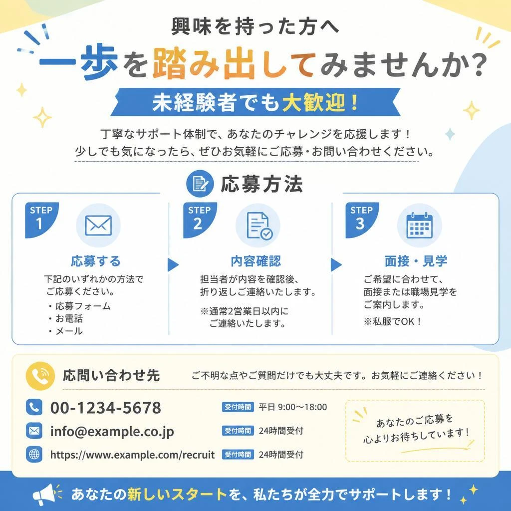 ぜひお問い合わせを！