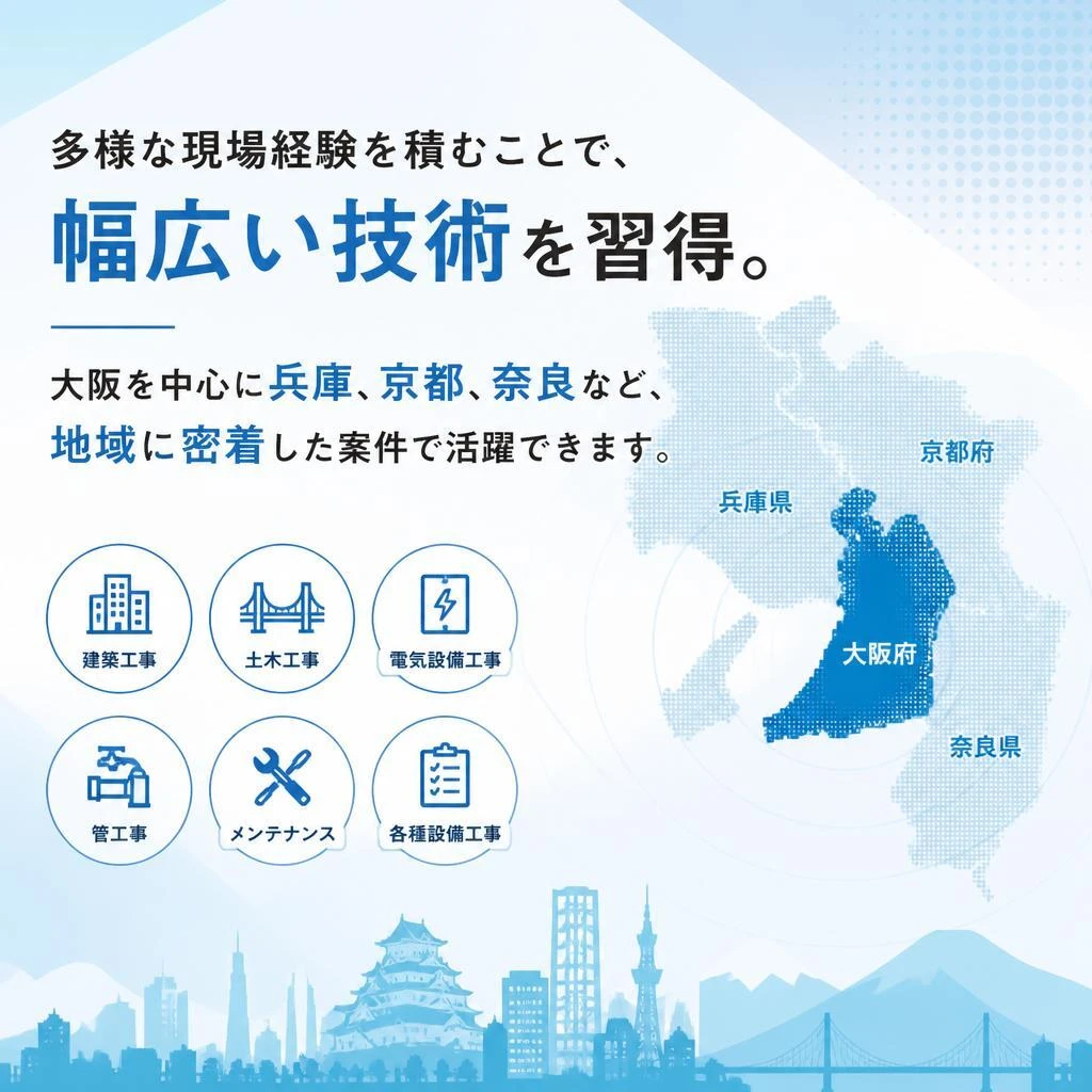 特徴的な現場でスキルアップ