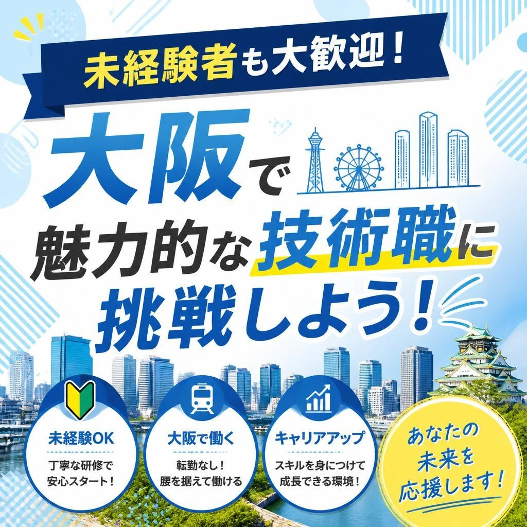未経験者も大歓迎！大阪で魅力的な技術職に挑戦しよう