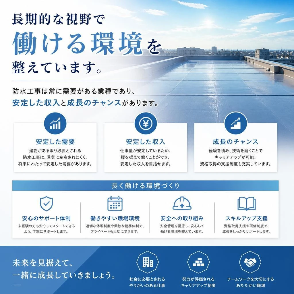長期勤務大歓迎！安定した職場づくり