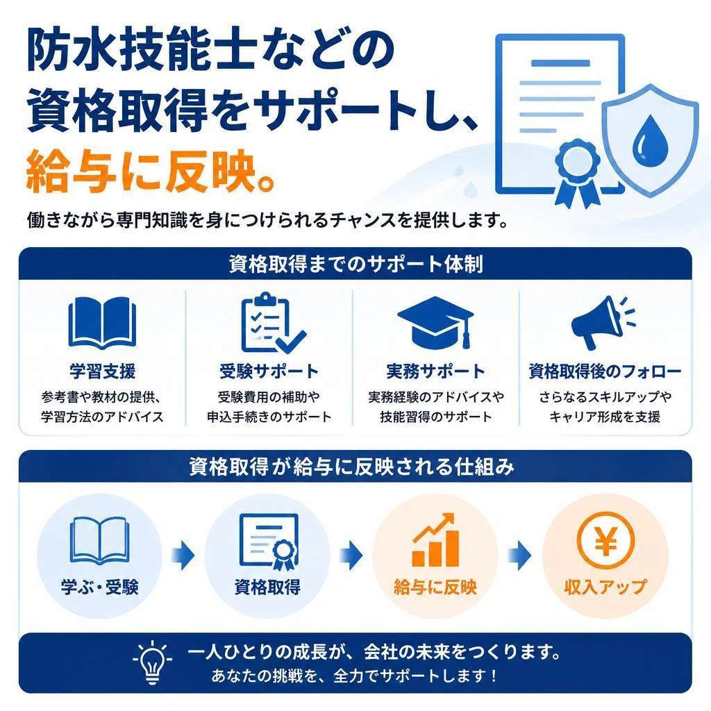 資格取得支援制度で技術を磨く！
