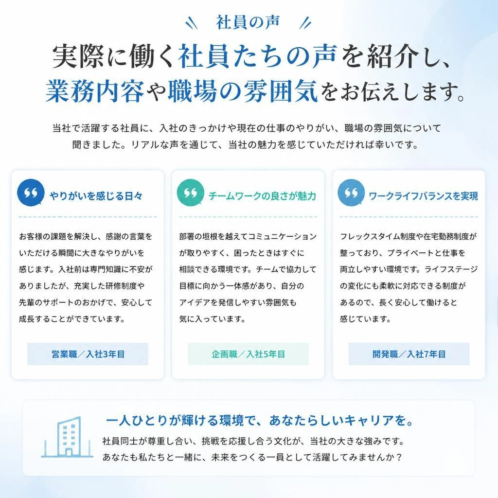 社員の声