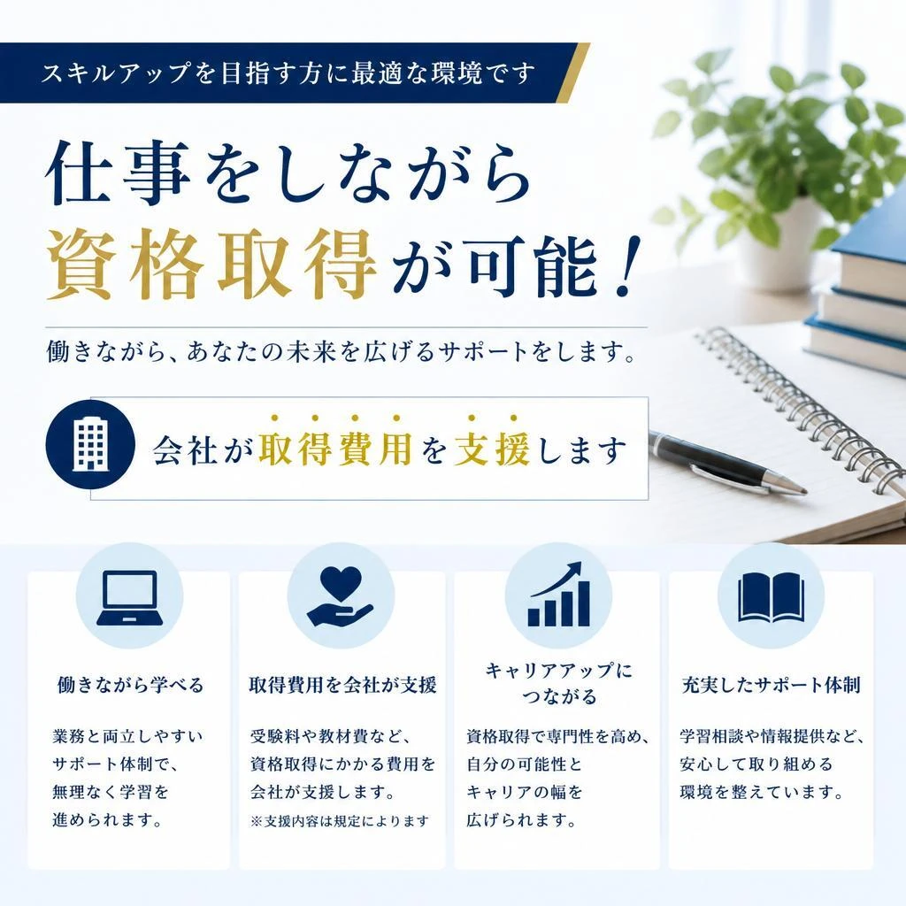 充実した資格取得支援