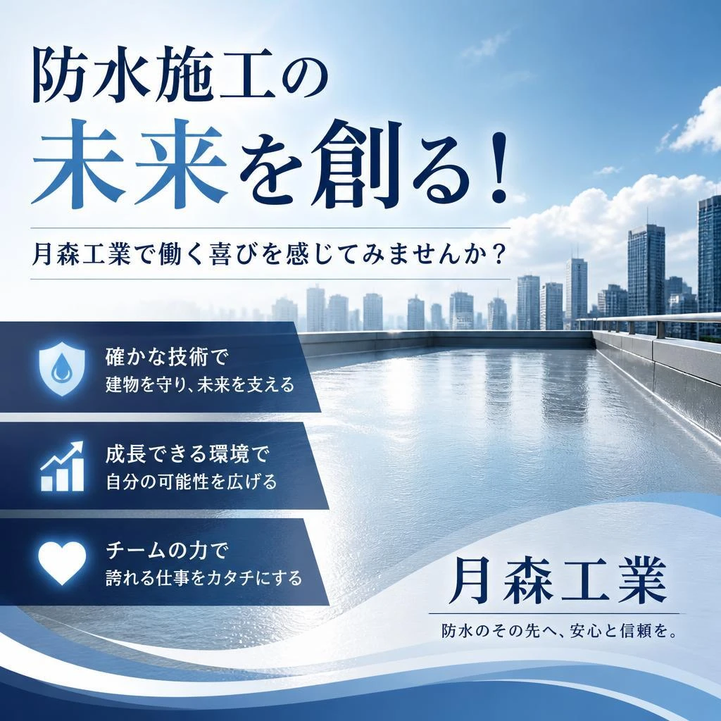 防水施工の未来を創る！月森工業で働く喜びを感じてみませんか？