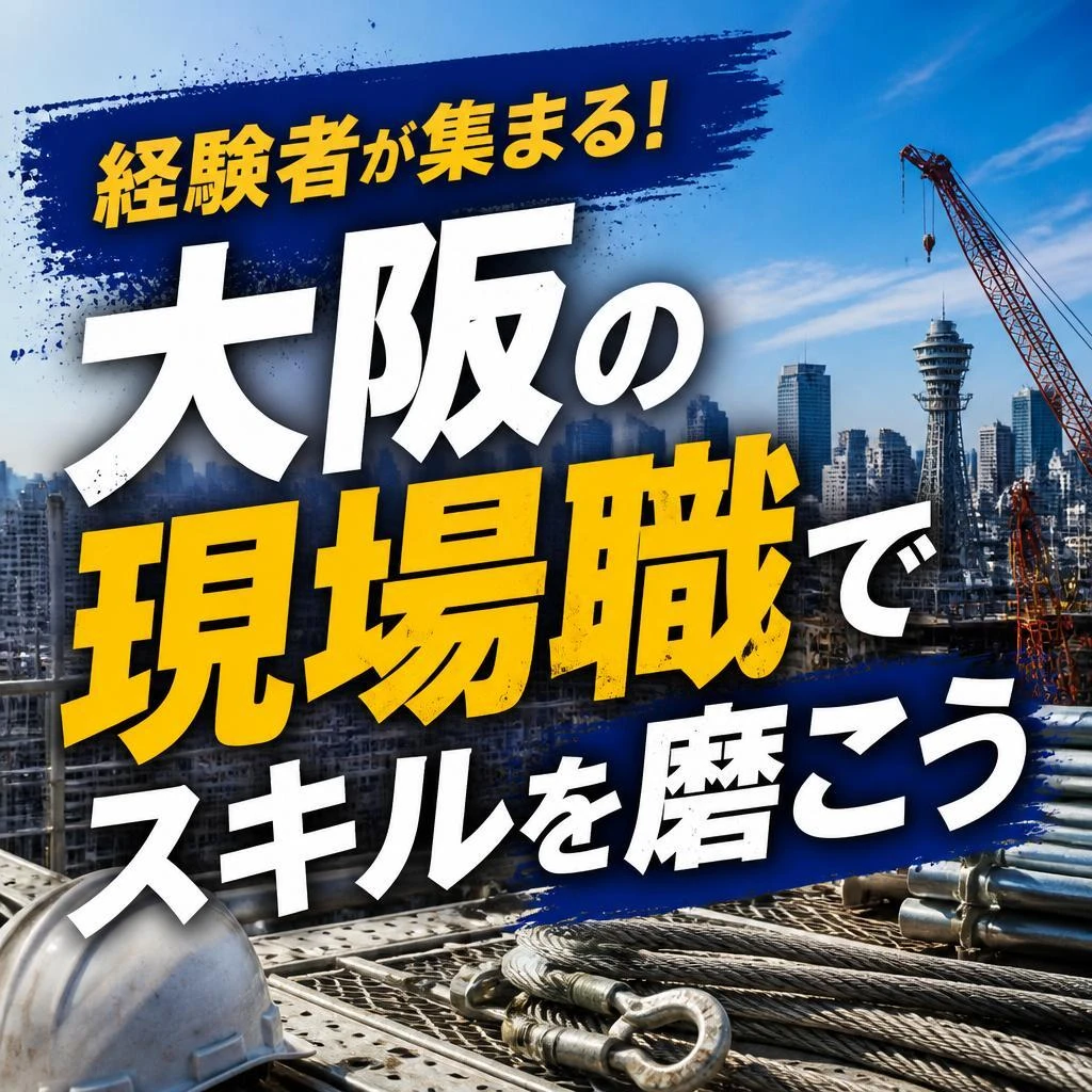 経験者が集まる！大阪の現場職でスキルを磨こう