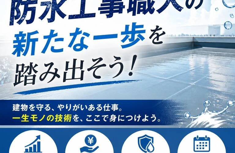 安定収入を目指すあなたへ！防水工事職人の新たな一歩を踏み出そう！