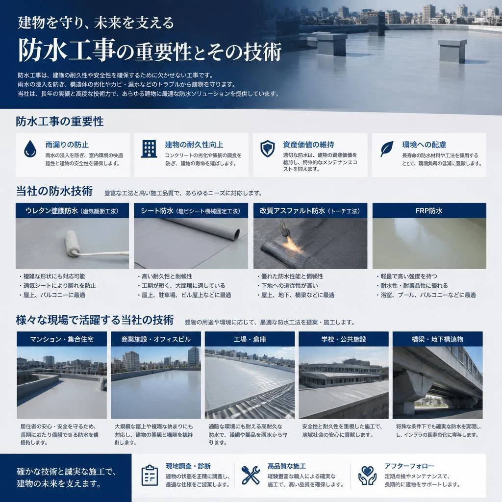 専門性を活かした防水工事