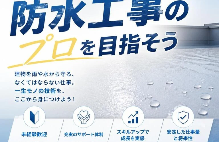 未経験からでも安心のサポート！防水工事のプロを目指そう