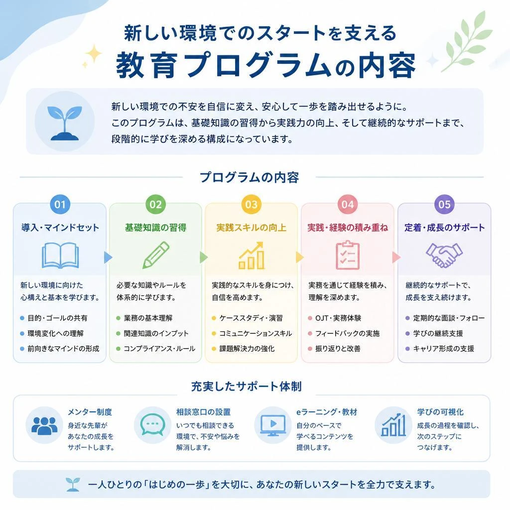 未経験者も安心の教育体制