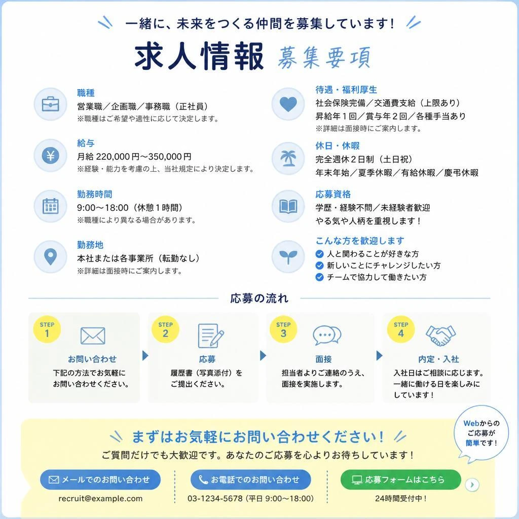 今すぐ応募しよう！