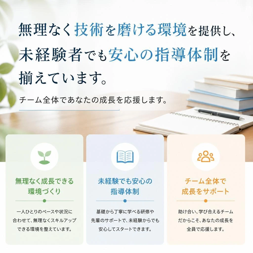 職人としての成長を支援