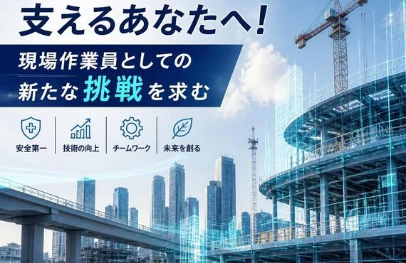 未来の建築を支えるあなたへ！現場作業員としての新たな挑戦を求む