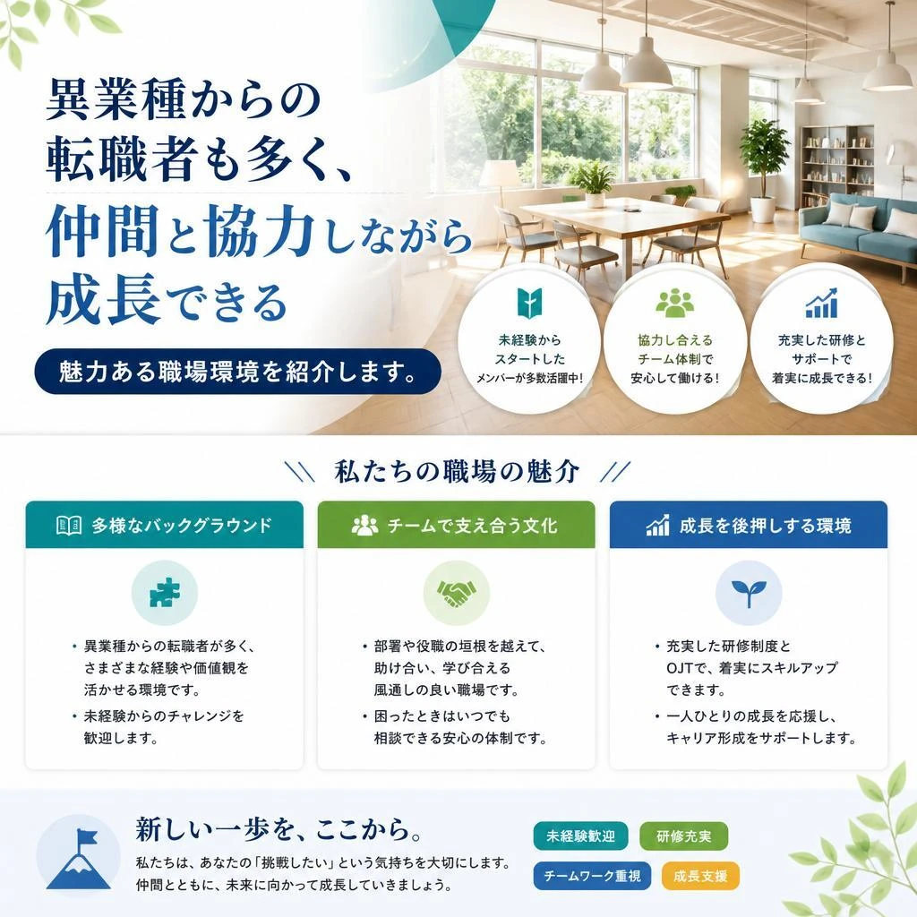 仲間と共に働く魅力