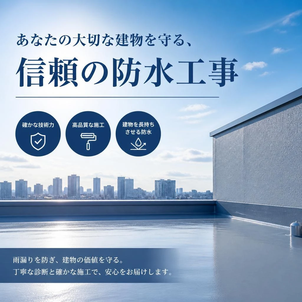 あなたの大切な建物を守る、信頼の防水工事