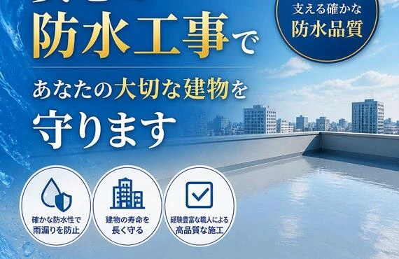 安心の防水工事であなたの大切な建物を守ります