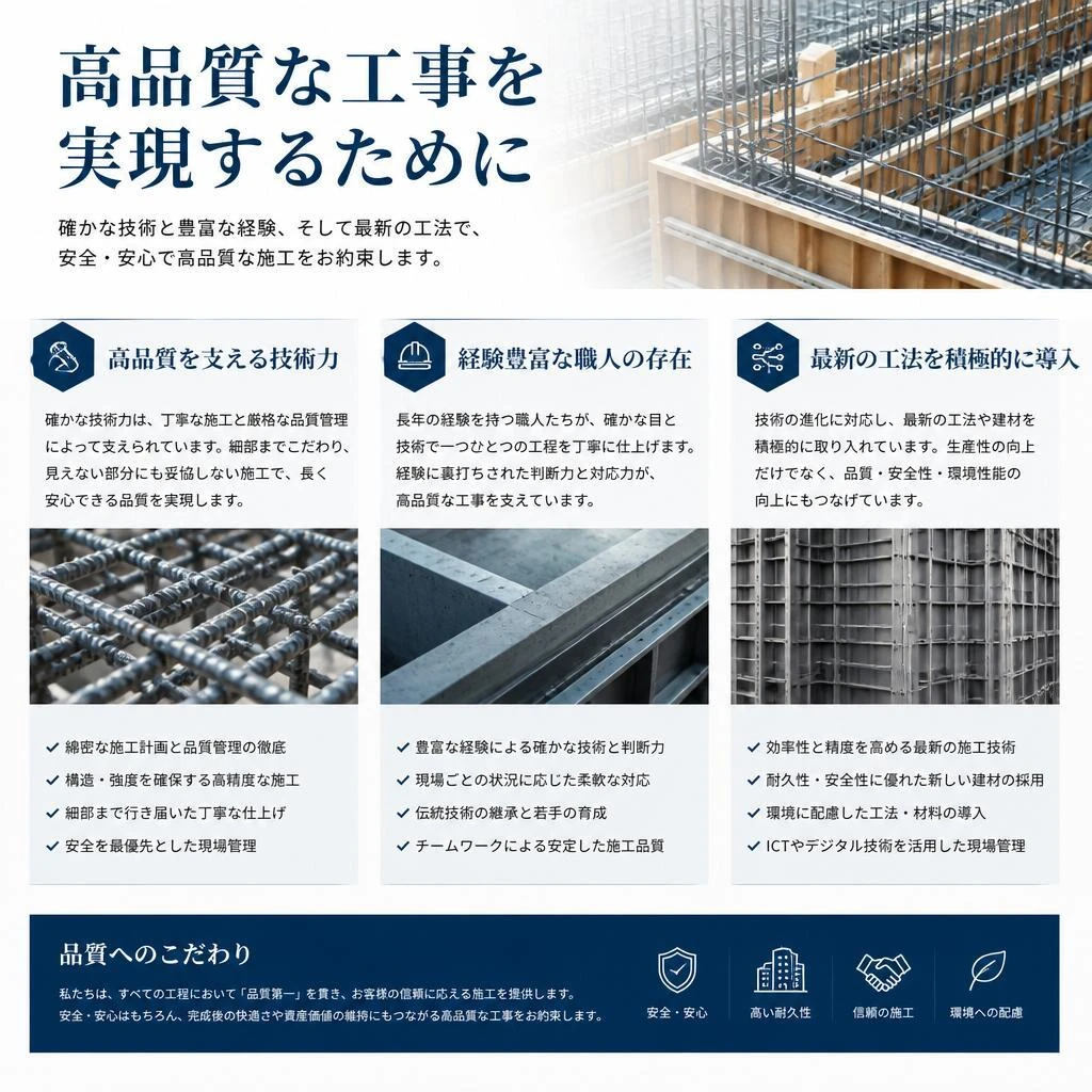 私たちの防水工事の特徴