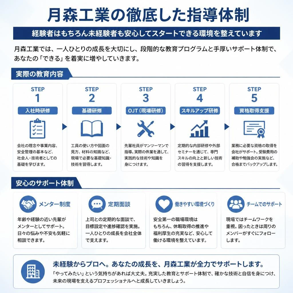 未経験者でも安心のサポート体制