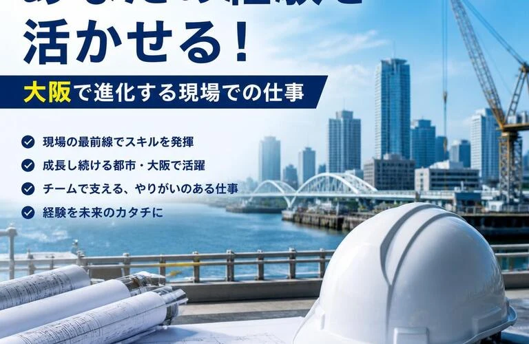 あなたの経験を活かせる！大阪で進化する現場での仕事