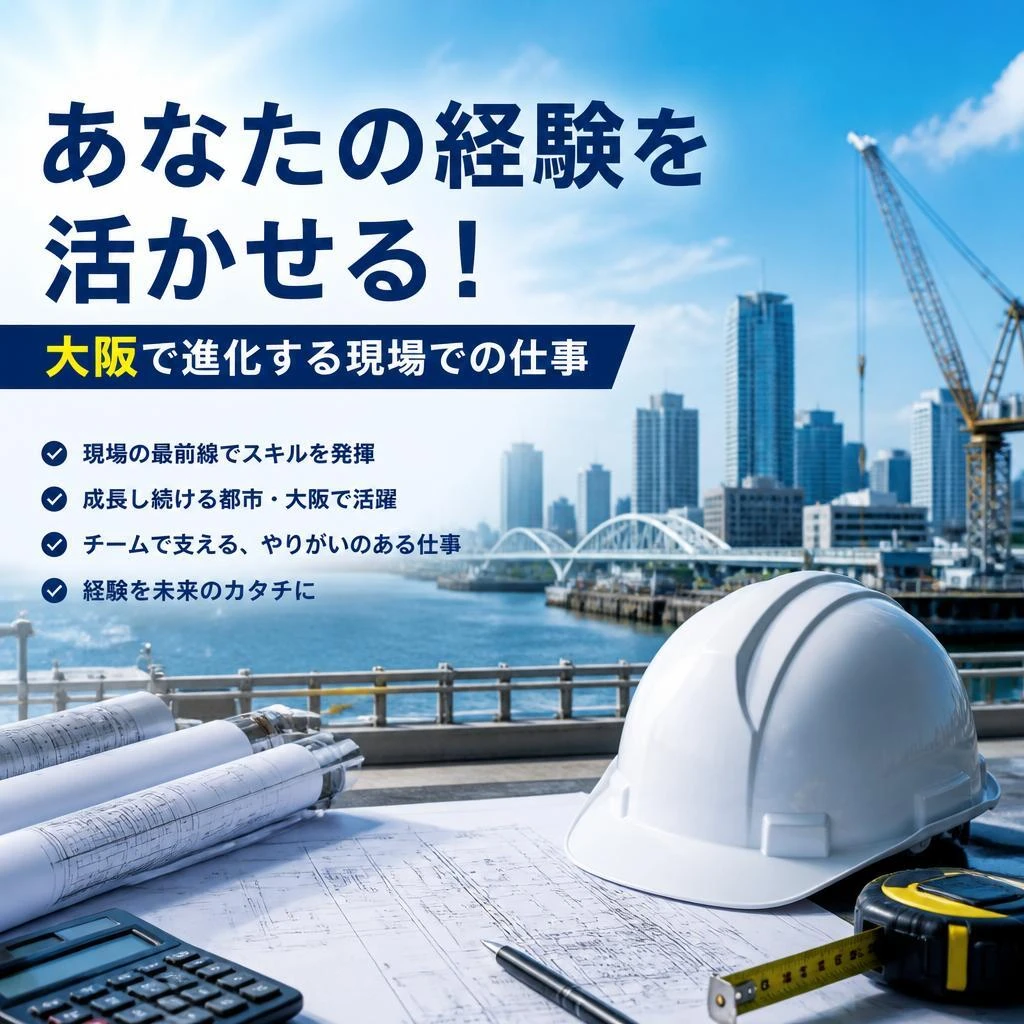 あなたの経験を活かせる！大阪で進化する現場での仕事