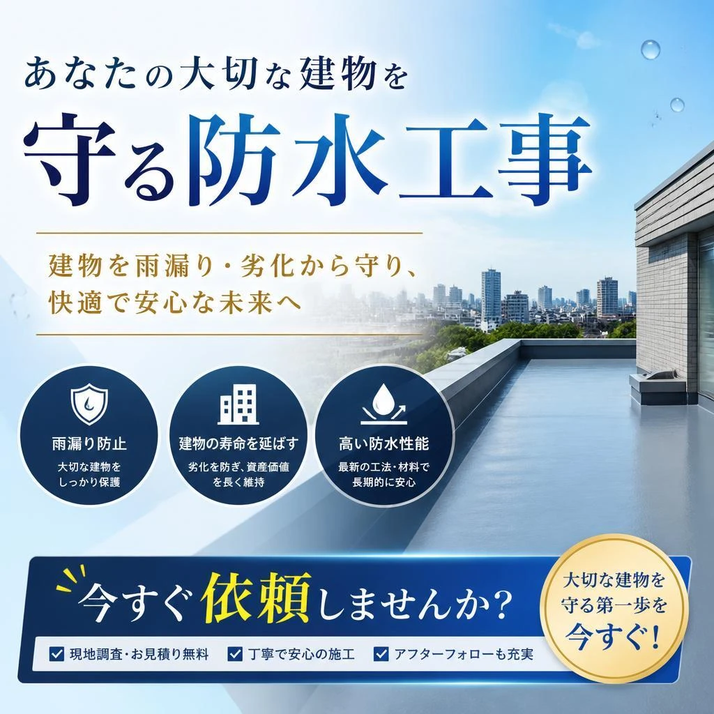 あなたの大切な建物を守る防水工事、今すぐ依頼しませんか？