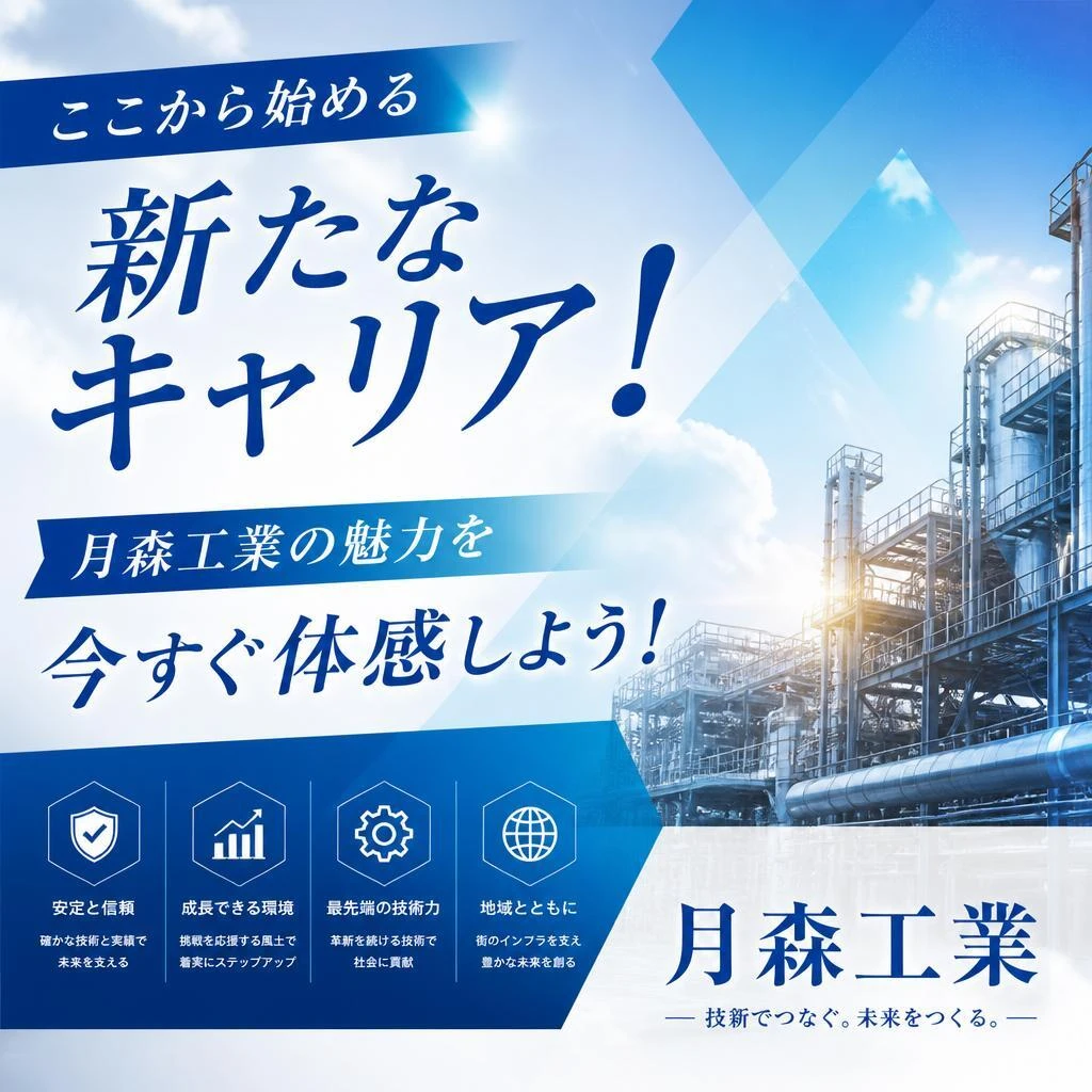 ここから始める新たなキャリア！月森工業の魅力を今すぐ体感しよう！