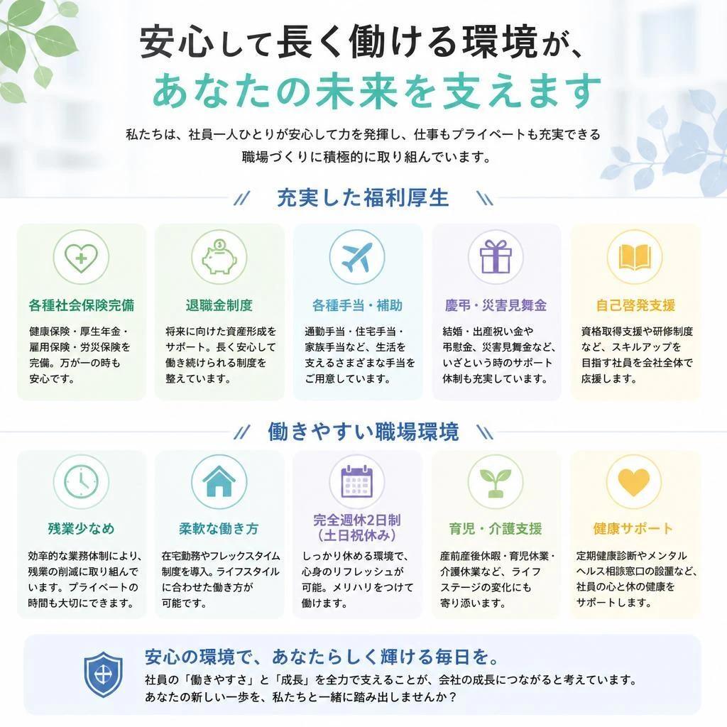 働く環境と待遇の良さ